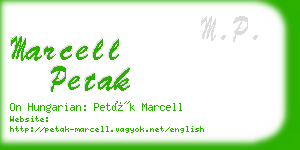 marcell petak business card